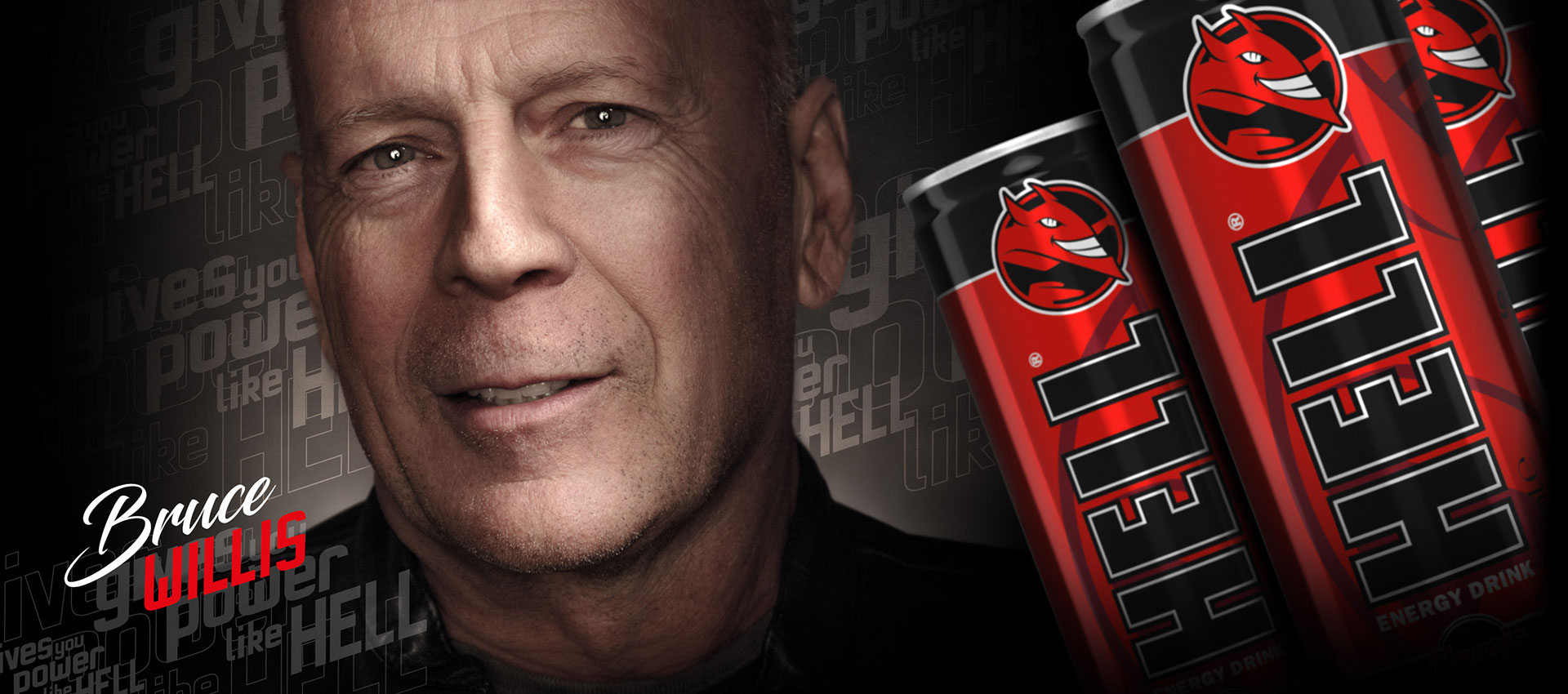 Boosting the buzz for Hell Energy with Bruce Willis