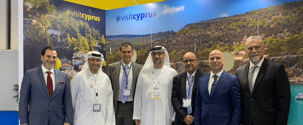 Fostering new relationships for the Cyprus Deputy Minister of Tourism at ATM in Dubai