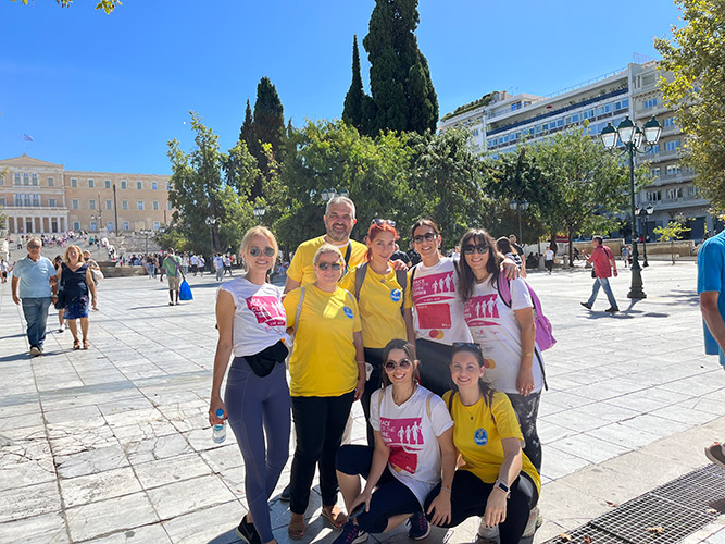 Action team members in Greece